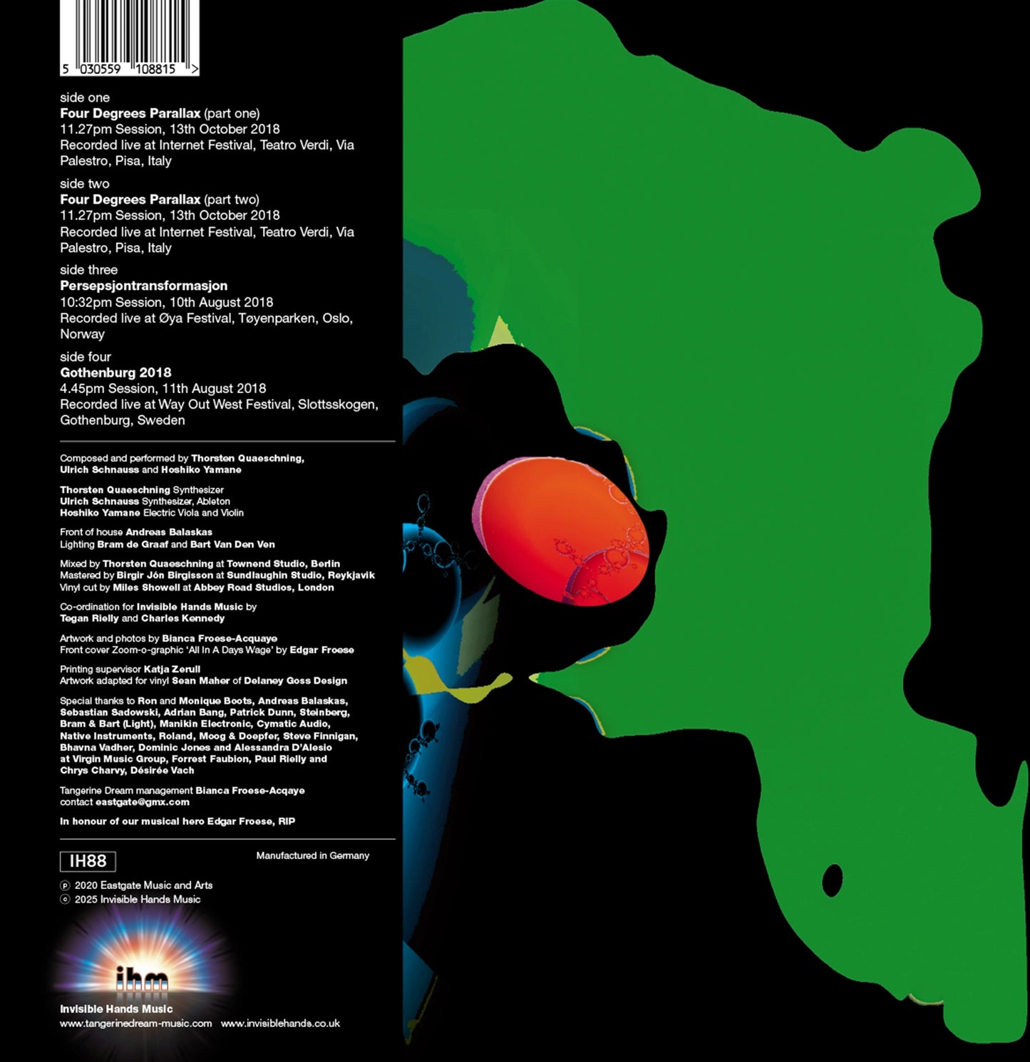 TANGERINE DREAM - SESSIONS IV